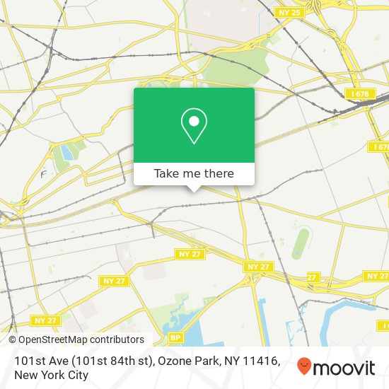 Mapa de 101st Ave (101st 84th st), Ozone Park, NY 11416