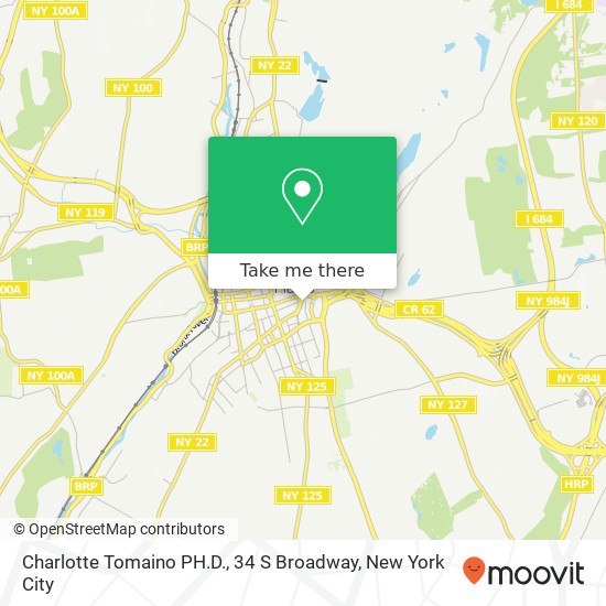 Mapa de Charlotte Tomaino PH.D., 34 S Broadway