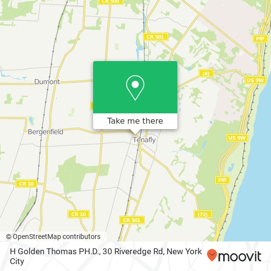 H Golden Thomas PH.D., 30 Riveredge Rd map