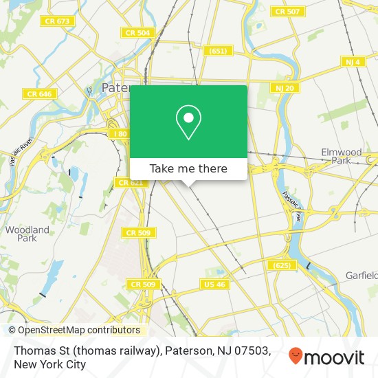 Thomas St (thomas railway), Paterson, NJ 07503 map