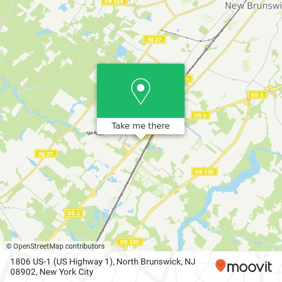 Mapa de 1806 US-1 (US Highway 1), North Brunswick, NJ 08902