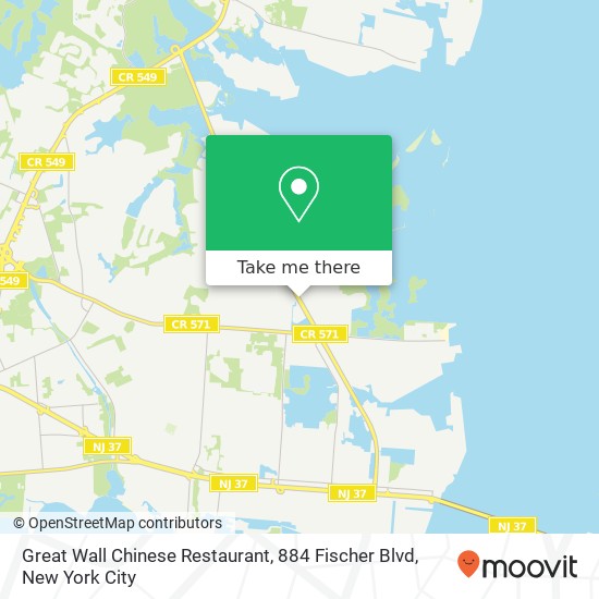 Great Wall Chinese Restaurant, 884 Fischer Blvd map