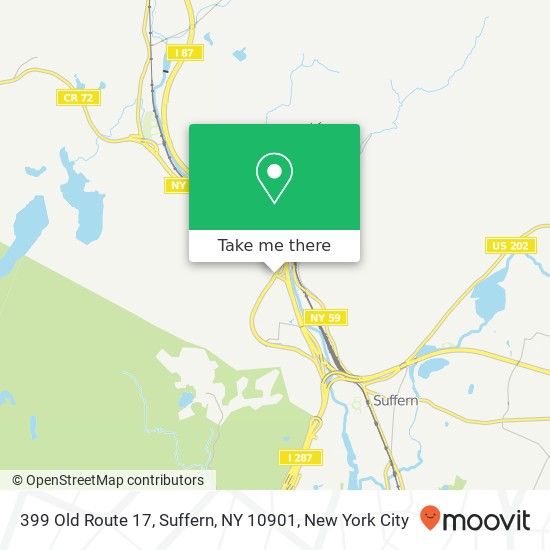 Mapa de 399 Old Route 17, Suffern, NY 10901