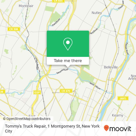 Tommy's Truck Repair, 1 Montgomery St map