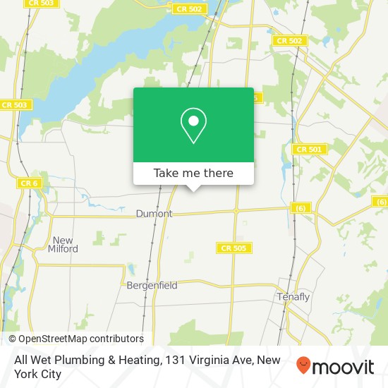 All Wet Plumbing & Heating, 131 Virginia Ave map