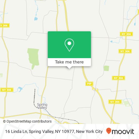 Mapa de 16 Linda Ln, Spring Valley, NY 10977