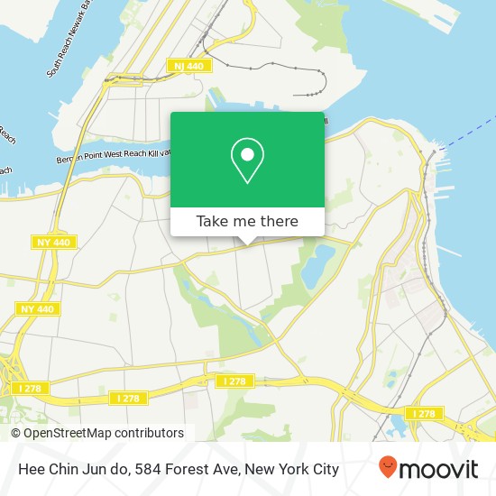 Mapa de Hee Chin Jun do, 584 Forest Ave