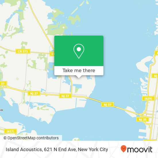 Mapa de Island Acoustics, 621 N End Ave