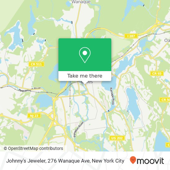 Mapa de Johnny's Jeweler, 276 Wanaque Ave