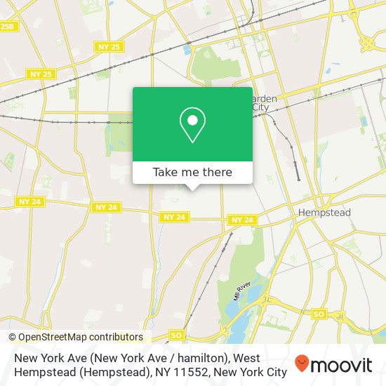 Mapa de New York Ave (New York Ave / hamilton), West Hempstead (Hempstead), NY 11552