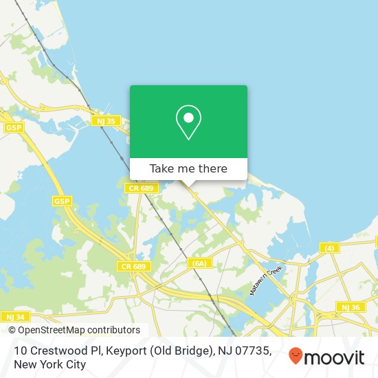 10 Crestwood Pl, Keyport (Old Bridge), NJ 07735 map