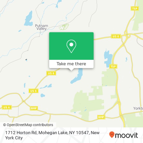 Mapa de 1712 Horton Rd, Mohegan Lake, NY 10547
