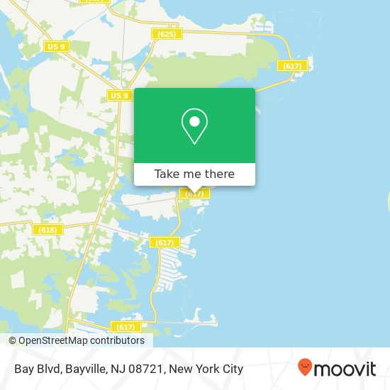 Mapa de Bay Blvd, Bayville, NJ 08721