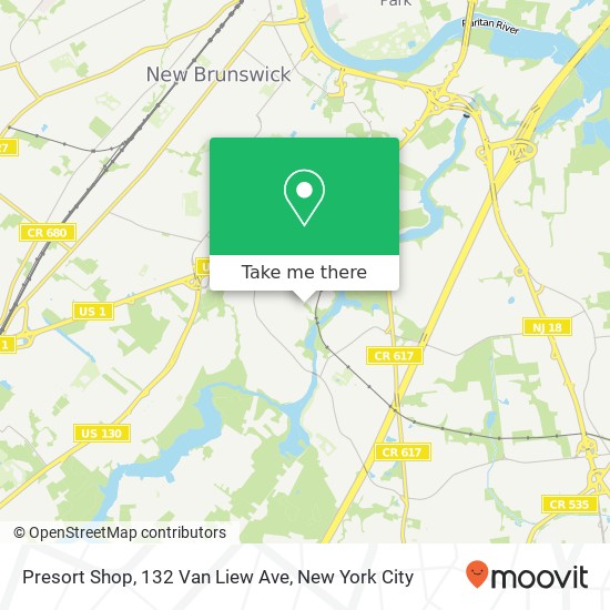 Mapa de Presort Shop, 132 Van Liew Ave