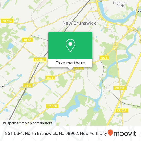 Mapa de 861 US-1, North Brunswick, NJ 08902
