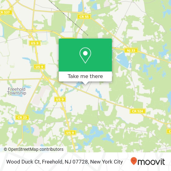 Wood Duck Ct, Freehold, NJ 07728 map