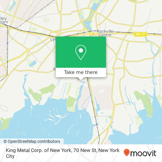 King Metal Corp. of New York, 70 New St map