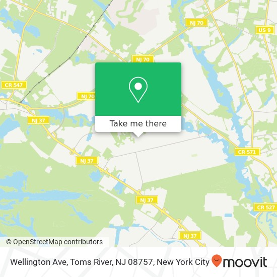Wellington Ave, Toms River, NJ 08757 map