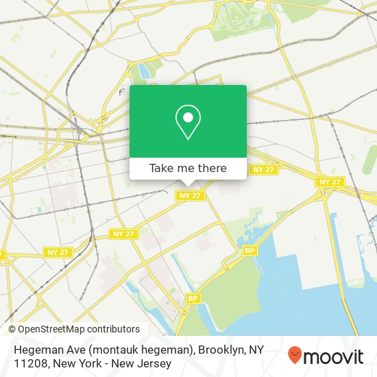Hegeman Ave (montauk hegeman), Brooklyn, NY 11208 map