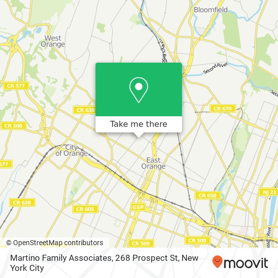 Martino Family Associates, 268 Prospect St map