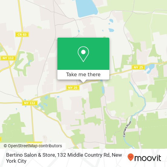 Mapa de Bertino Salon & Store, 132 Middle Country Rd