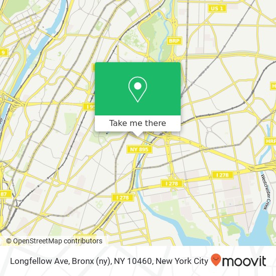 Longfellow Ave, Bronx (ny), NY 10460 map