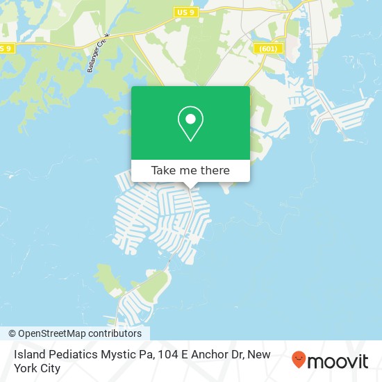 Island Pediatics Mystic Pa, 104 E Anchor Dr map