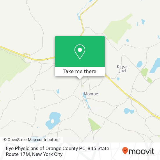 Eye Physicians of Orange County PC, 845 State Route 17M map