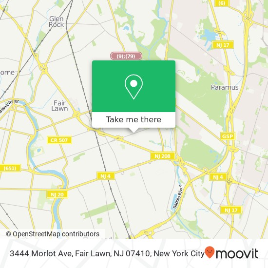 3444 Morlot Ave, Fair Lawn, NJ 07410 map