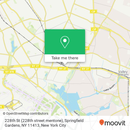 Mapa de 228th St (228th street mentone), Springfield Gardens, NY 11413