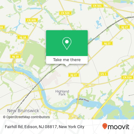 Fairhill Rd, Edison, NJ 08817 map