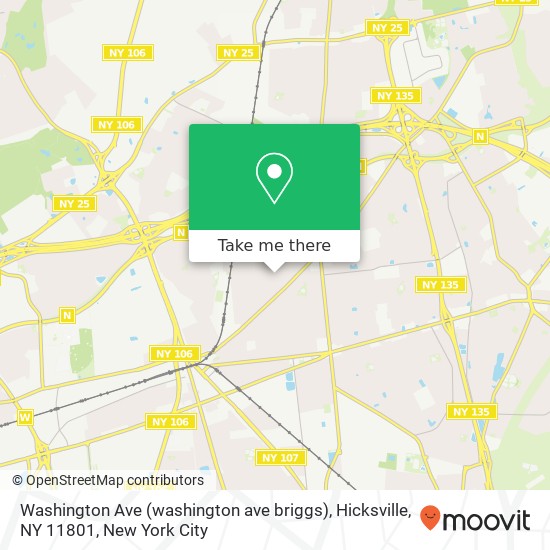 Mapa de Washington Ave (washington ave briggs), Hicksville, NY 11801