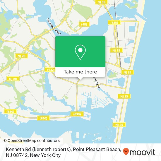 Kenneth Rd (kenneth roberts), Point Pleasant Beach, NJ 08742 map