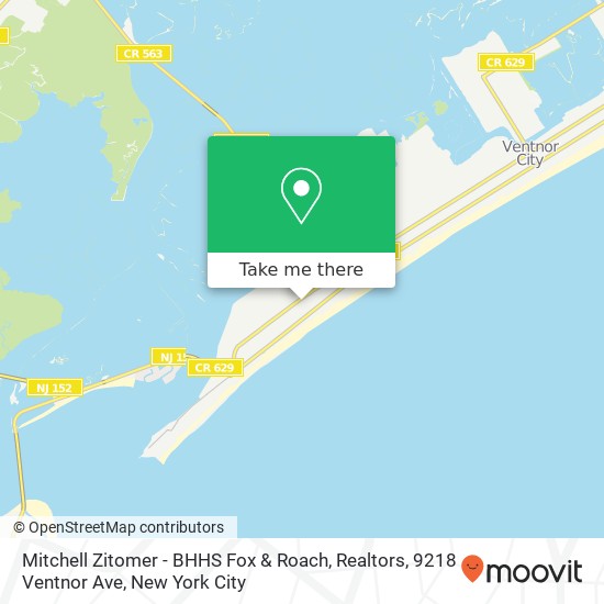 Mapa de Mitchell Zitomer - BHHS Fox & Roach, Realtors, 9218 Ventnor Ave