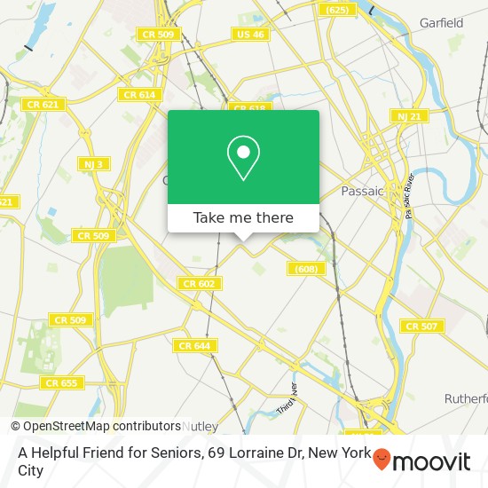 Mapa de A Helpful Friend for Seniors, 69 Lorraine Dr