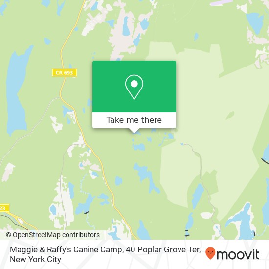 Mapa de Maggie & Raffy's Canine Camp, 40 Poplar Grove Ter