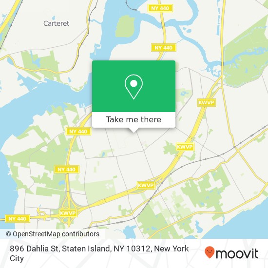 Mapa de 896 Dahlia St, Staten Island, NY 10312