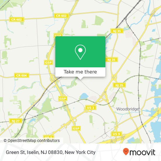 Green St, Iselin, NJ 08830 map