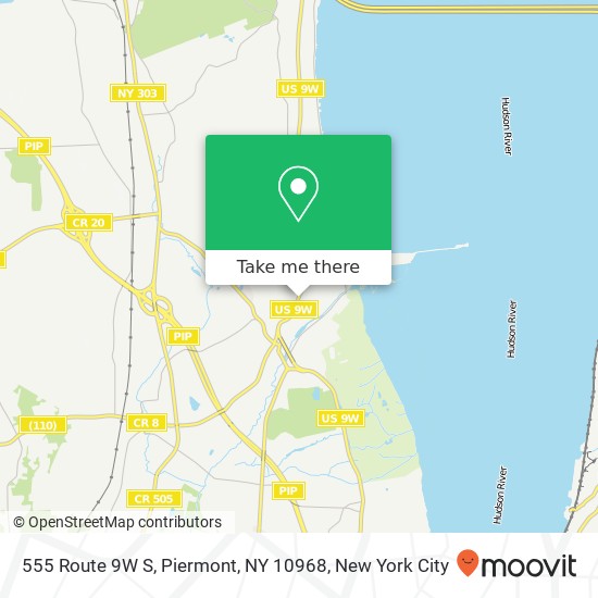Mapa de 555 Route 9W S, Piermont, NY 10968