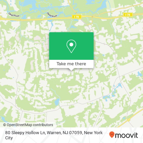 80 Sleepy Hollow Ln, Warren, NJ 07059 map