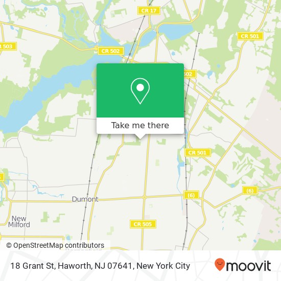 Mapa de 18 Grant St, Haworth, NJ 07641