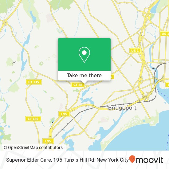 Mapa de Superior Elder Care, 195 Tunxis Hill Rd