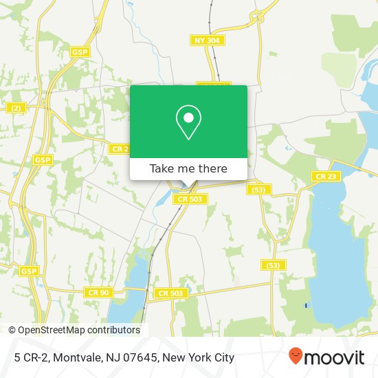 Mapa de 5 CR-2, Montvale, NJ 07645