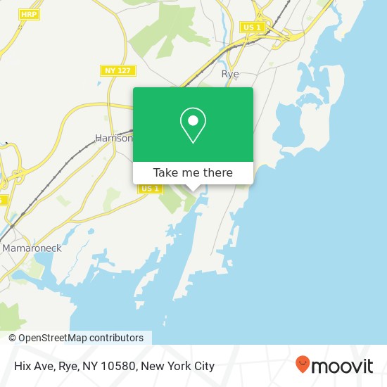 Mapa de Hix Ave, Rye, NY 10580