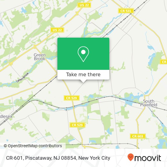 Mapa de CR-601, Piscataway, NJ 08854