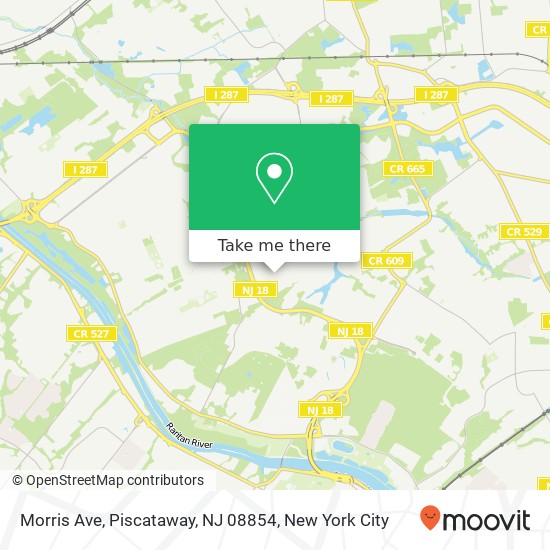 Mapa de Morris Ave, Piscataway, NJ 08854