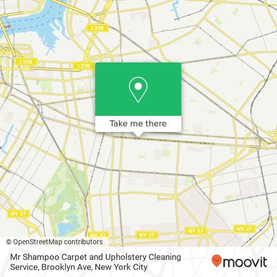 Mr Shampoo Carpet and Upholstery Cleaning Service, Brooklyn Ave map