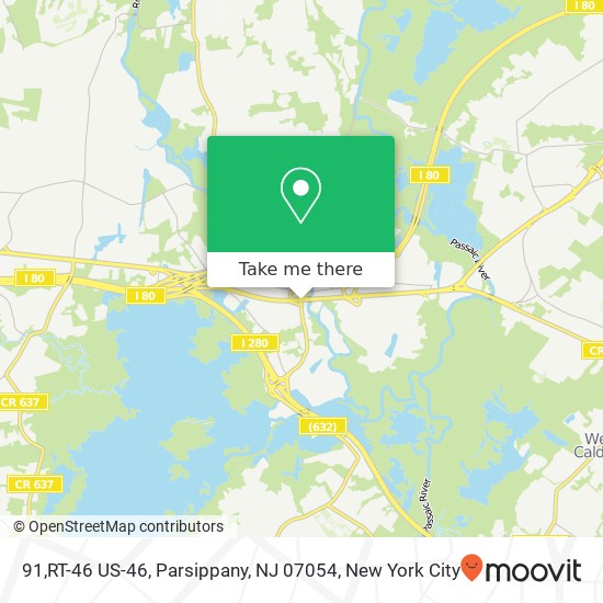 Mapa de 91,RT-46 US-46, Parsippany, NJ 07054