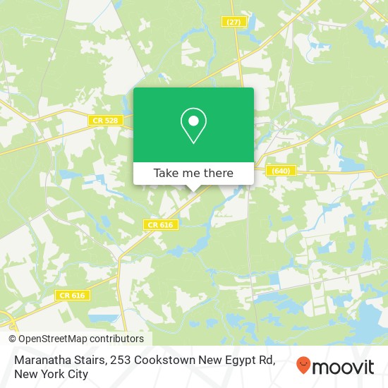 Maranatha Stairs, 253 Cookstown New Egypt Rd map