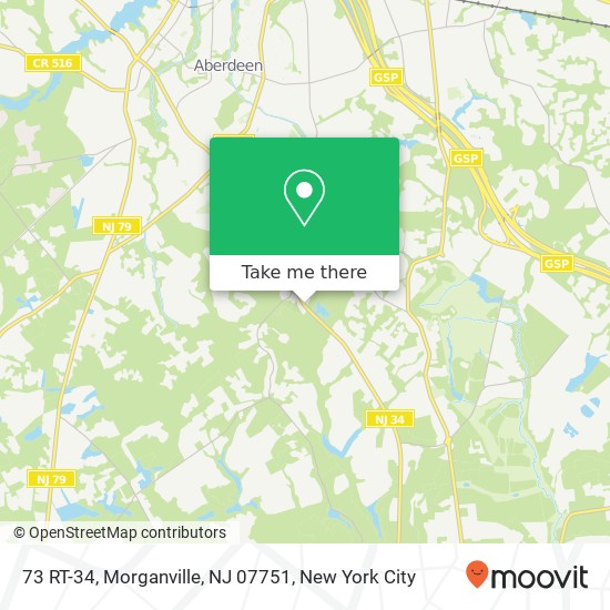 Mapa de 73 RT-34, Morganville, NJ 07751